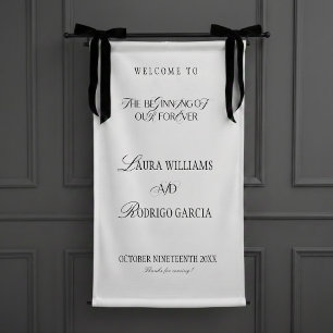 Altes Geld Elegante Hochzeitsbegrüßung Banner
