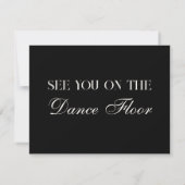 Altes Geld Elfenbein Creme Schwarz Fancy QR-Code H RSVP Karte (Rückseite)