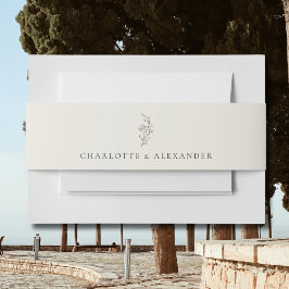 Altes Geld Elfenbein Einladungsbanderole