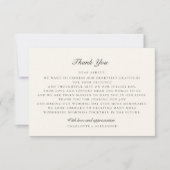 Altes Geld, Elfenbein, Hochzeit Dankeschön Karte (Vorderseite)