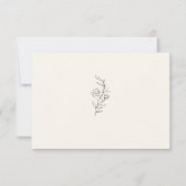 Altes Geld, Elfenbein, Hochzeit Dankeschön Karte (Rückseite)