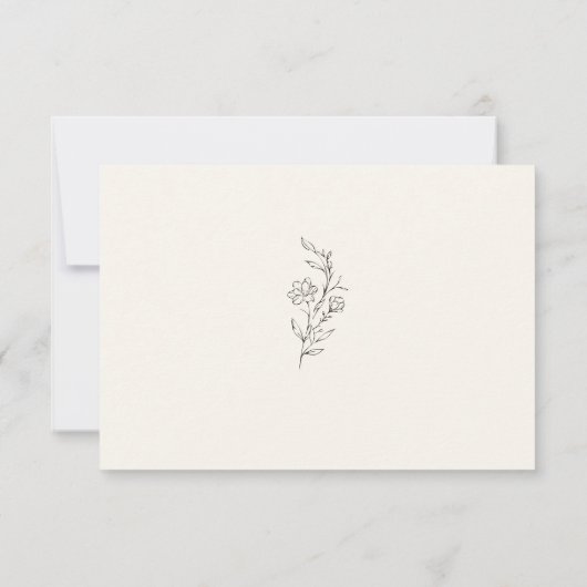 Altes Geld, Elfenbein, Hochzeit Dankeschön Karte (Rückseite)