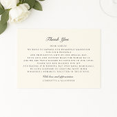 Altes Geld, Elfenbein, Hochzeit Dankeschön Karte