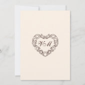 Altes Geld Espresso Braune Creme Fancy Hochzeit Save The Date (Rückseite)