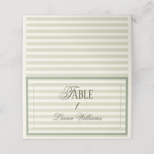 Altes Geld Grüne Hochzeit Platzkarte (Außenseite Aufgefaltet)