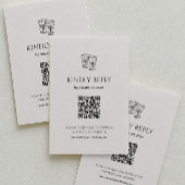 Altes Geld Hochzeit RSVP Karte Qr Code