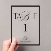 Altes-Geld-Hochzeit-Tischnummer Acryleinladungen (Insitu (Handheld))