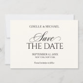 Altes Geld Hochzeitsfoto-Script Save-the-Date Save The Date (Vorderseite)