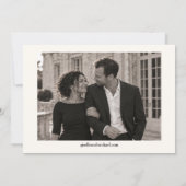 Altes Geld Hochzeitsfoto-Script Save-the-Date Save The Date (Rückseite)