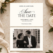 Altes Geld Hochzeitsfoto-Script Save-the-Date Save The Date