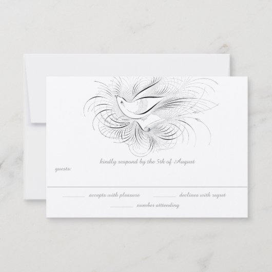 ALTES GELD, LIEBE VÖGEL, RSVP KARTE (Vorderseite)