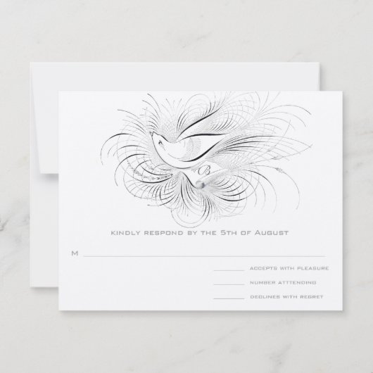 ALTES GELD, LIEBE VÖGEL, RSVP KARTE (Rückseite)