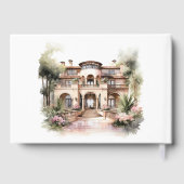 Altes Geld Mit Monogramm Champagner und Blush Wedd Gästebuch (Rückseite)