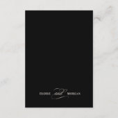 Altes Geld Moderne formelle schwarze luxuriöse ele Begleitkarte (Rückseite)