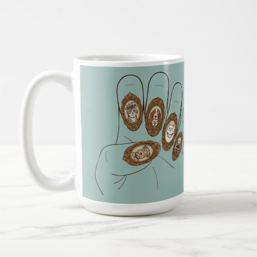 Altes Geld Nägel Kaffeetasse (Links)