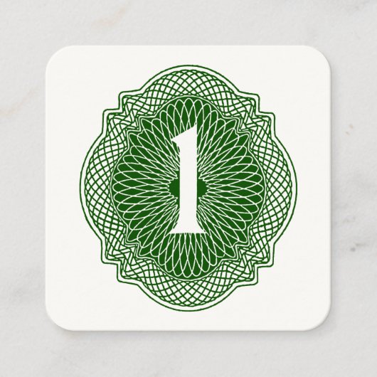 Altes Geld Quadratische Visitenkarte (Vorderseite)