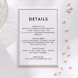 Altes Geld | Quiet Luxury Hochzeitsdetails Karte