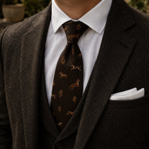 Altes Geld Reitender Fuchsjagd Herringbone Tweed Krawatte