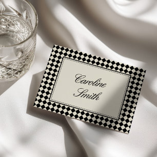 Altes Geld Retro Diamant Karo Hochzeit Tischnummer