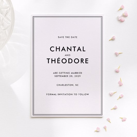 Altes Geld | Ruhiger Luxus | Schwarz und Off-White Einladung