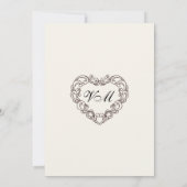 Altes Geld Schwarz Elfenbein Creme Zeitlos Fancy H Save The Date (Rückseite)
