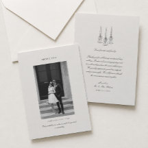 Altes Geld Schwarz & Elfenbein Hochzeit Danke Kart