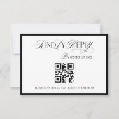 Altes Geld Schwarz und Weiß  RSVP Karte (Vorderseite)