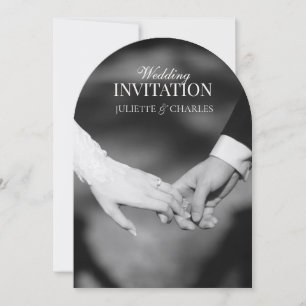 Altes Geld Schwarz & Weiß Hochzeitseinladung Einladung