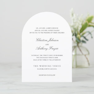 Altes Geld Schwarz-Weiß Klassische Hochzeit Einladung