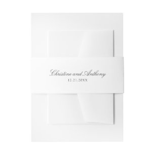 Altes Geld Schwarz-Weiß Klassische Hochzeit Einladungsbanderole