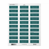 Altes Geld Teal Klassische Hochzeit (Vorne)