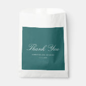 Altes Geld Teal Klassische Hochzeit Geschenktütchen (Vorderseite)