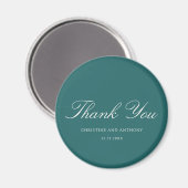 Altes Geld Teal Klassische Hochzeit Magnet (Vorderseite/Rückseite)