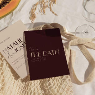 Altes Geld Tiefrot Gold Retro Elegant Hochzeit Save The Date