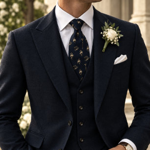 Altes Geld Topfhut Spazierstock Hochzeit Navy Krawatte