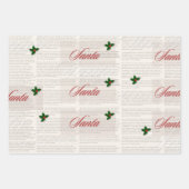 Altes Geld Vintager Zeitungsstil Weihnachten Geschenkpapier Set (Vorderseite)