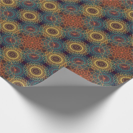 Altes geometrisches Mandala-Design Geschenkpapier (Ecke)