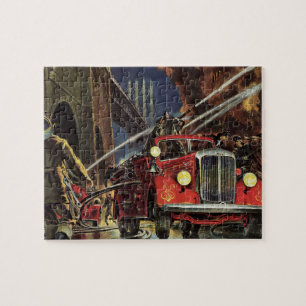 Altes Geschäft, Feuerwehrleute Feuerwehr Feuerwehr Puzzle