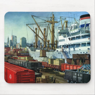 Altes Geschäft, Transport von angelandeten Frachts Mousepad
