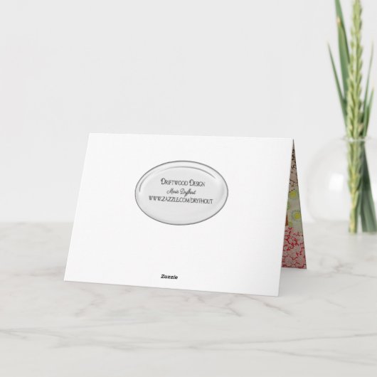 Altes, gestepptes Muster mit gestanztem Rahmen Geb Karte (Rückseite)