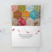 Altes, gestepptes Muster mit gestanztem Rahmen Geb Karte (Innenseite)