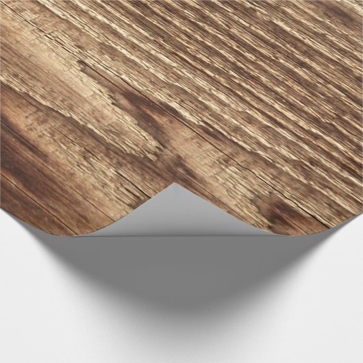 Altes getragenes Holz Geschenkpapier (Ecke)