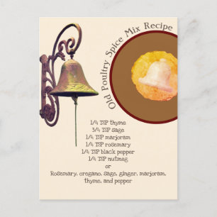 Altes Gewürz-Mix Rezept Postkarte