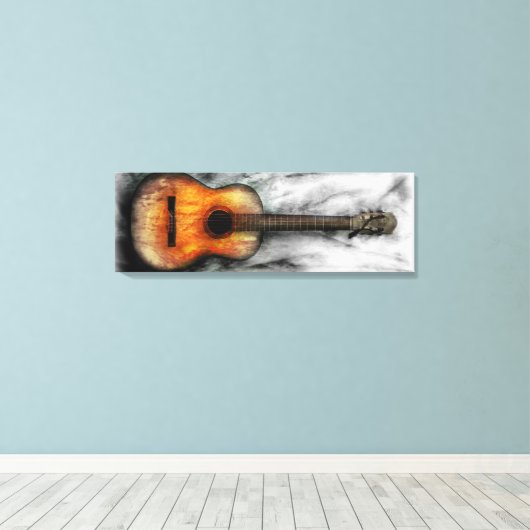 Altes Gitarrenbild Leinwanddruck (Insitu (Holzboden))