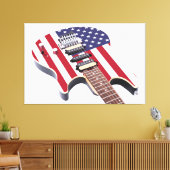 ALTES GLORY-ELEKTRISCHES GITAR 40x60 Leinwanddruck (Insitu (Wohnzimmer))