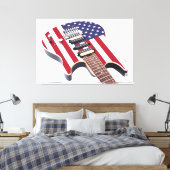 ALTES GLORY-ELEKTRISCHES GITAR 40x60 Leinwanddruck (Insitu (Schlafzimmer))