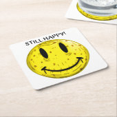 ALTES GLÜCKLICHES GESICHT. ALT, ABER NOCH GLÜCKLIC RECHTECKIGER PAPPUNTERSETZER (angewinkelt)