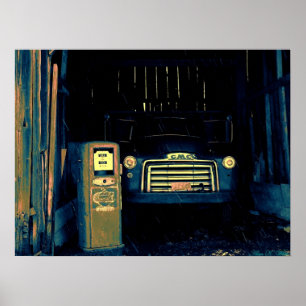 Altes GMC, das LKW bewirtschaftet, den ich Poster