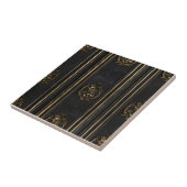 Altes Gold Elegantes Muster Fliese (Seite)