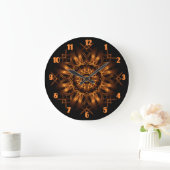 Altes Gold Kupfer Medallion Wall Uhr (Zuhause)